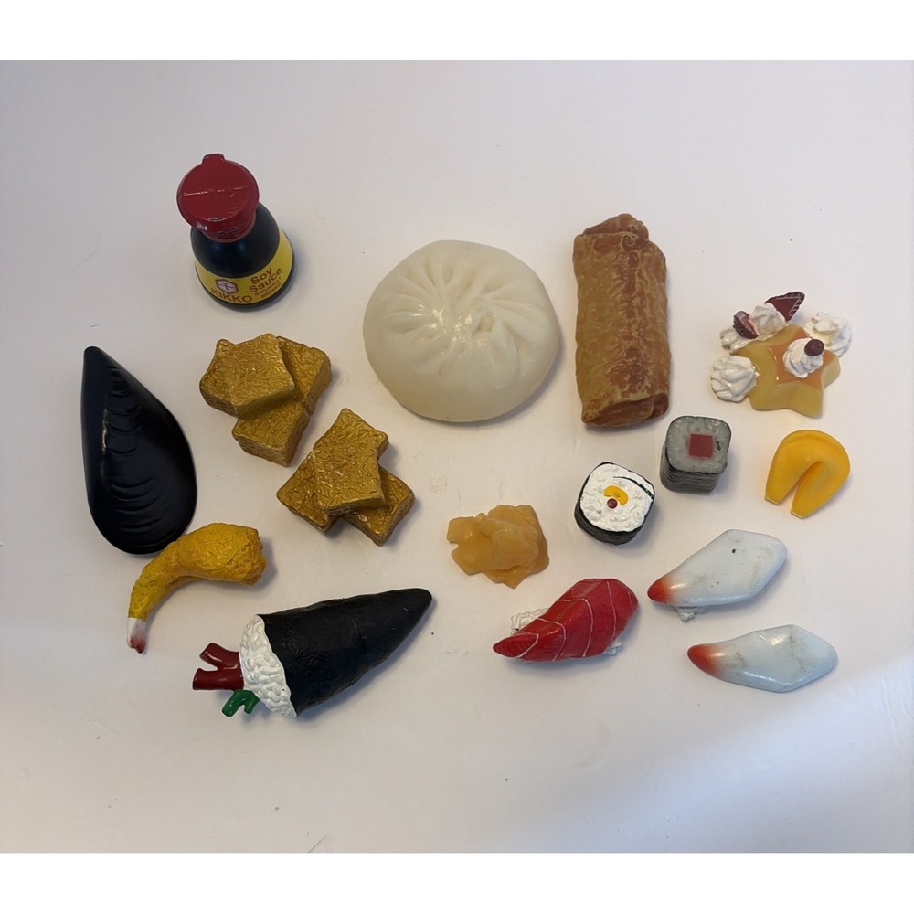 Fake Sushi 16Pcs Artificial Food‎ Realistic Play Food Asian Maki Soy Sauce